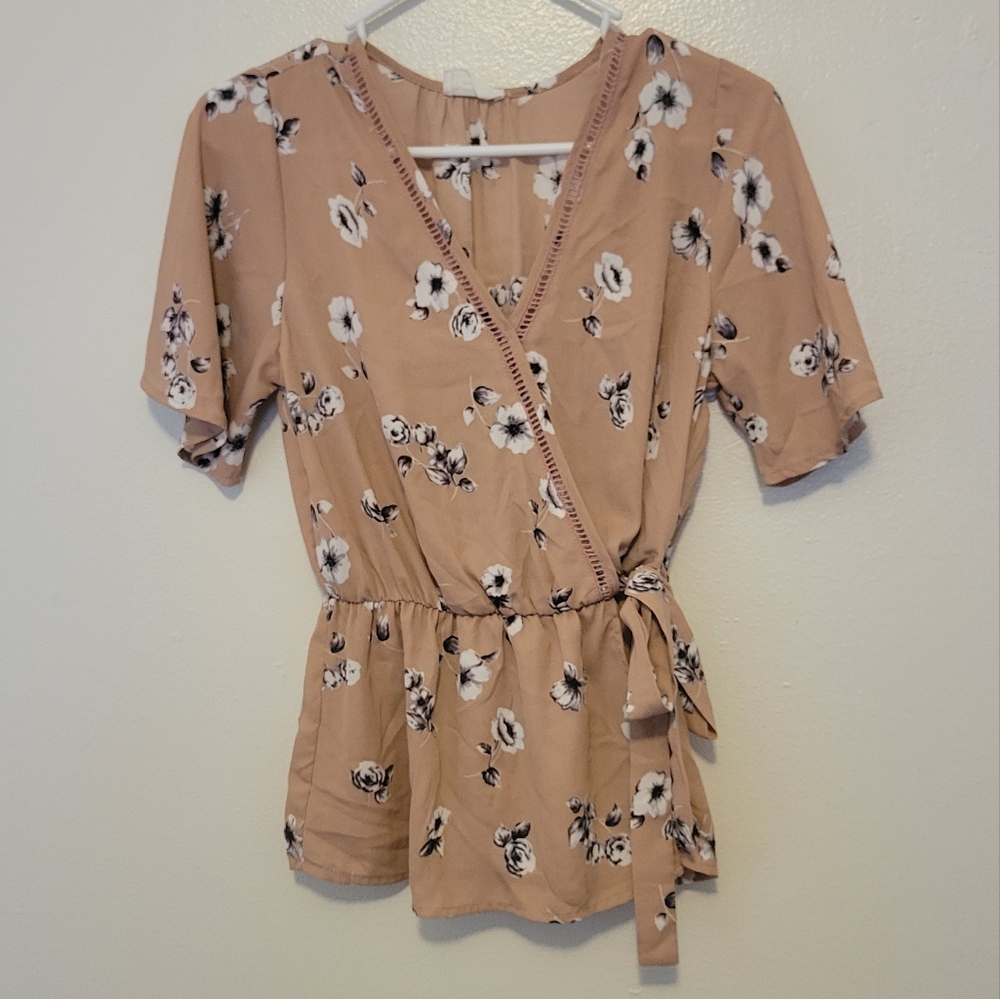 Floral crossover top